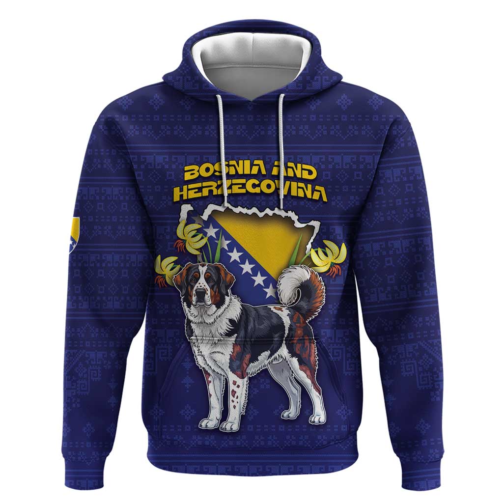 Personalized Bosnia And Herzegovina Hoodie The Tornjak With Lilium Bosniacum DT05