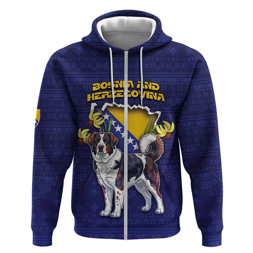 Personalized Bosnia And Herzegovina Hoodie The Tornjak With Lilium Bosniacum DT05