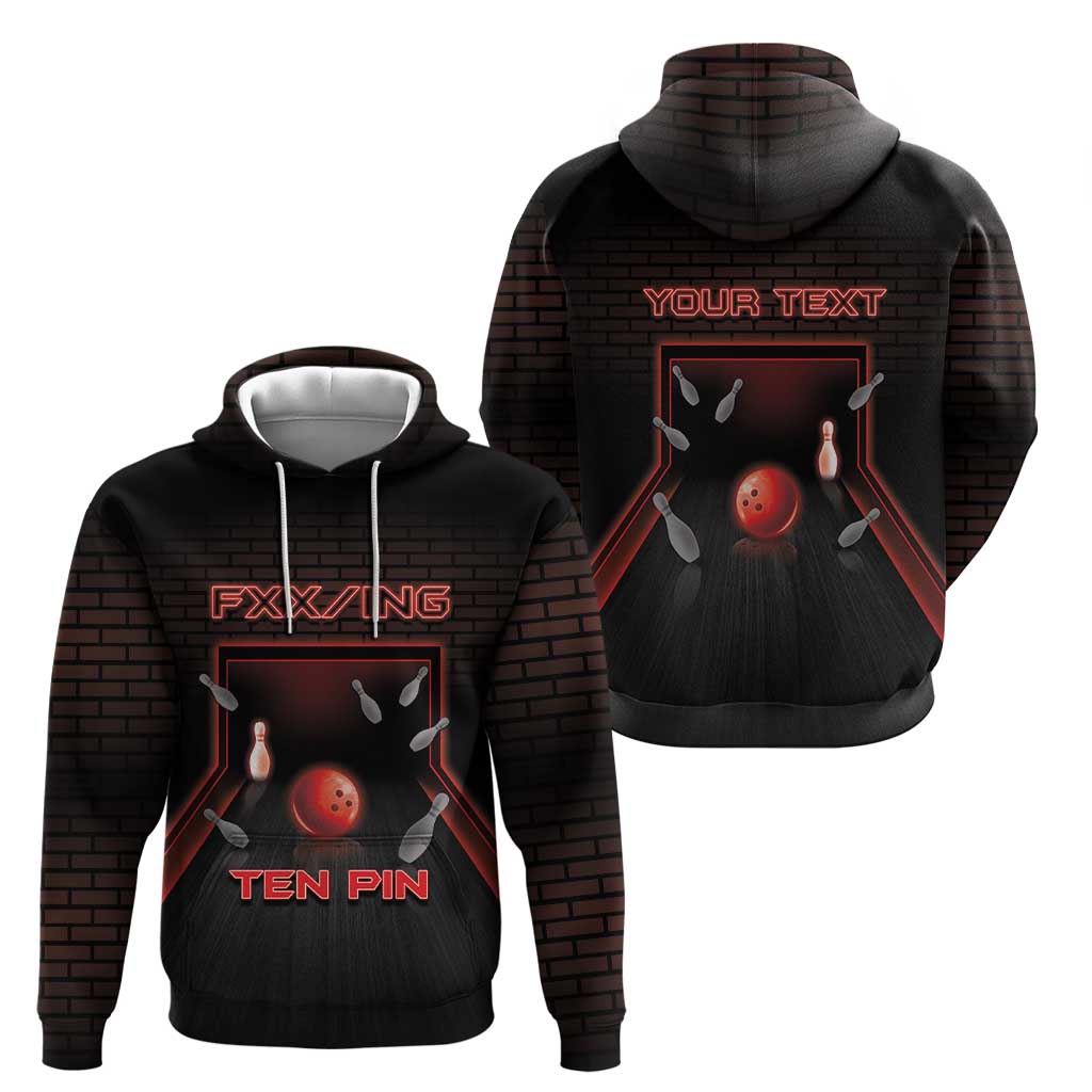 Personalized Bowling Hoodie Ten Pin Neon Style DT05