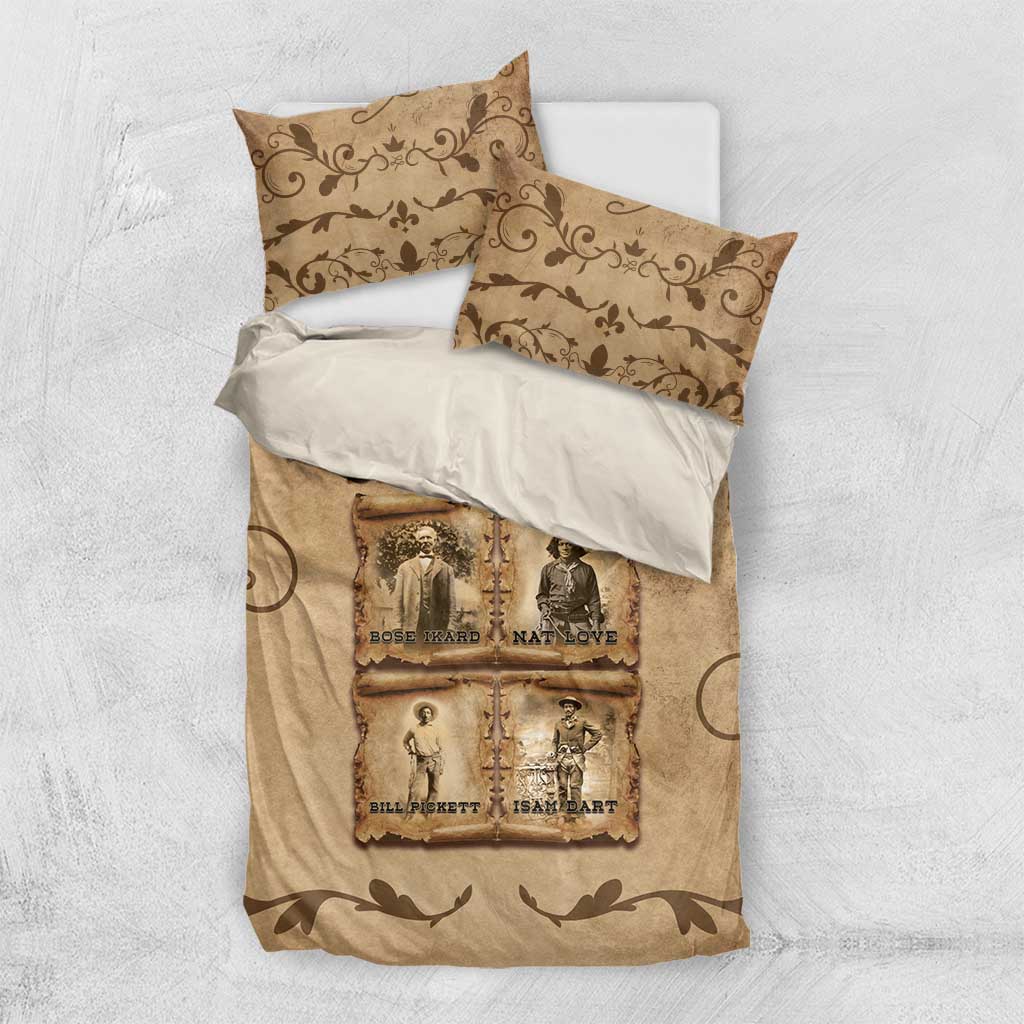 Black Cowboy Bedding Set African American Black History Western Grunge DT05