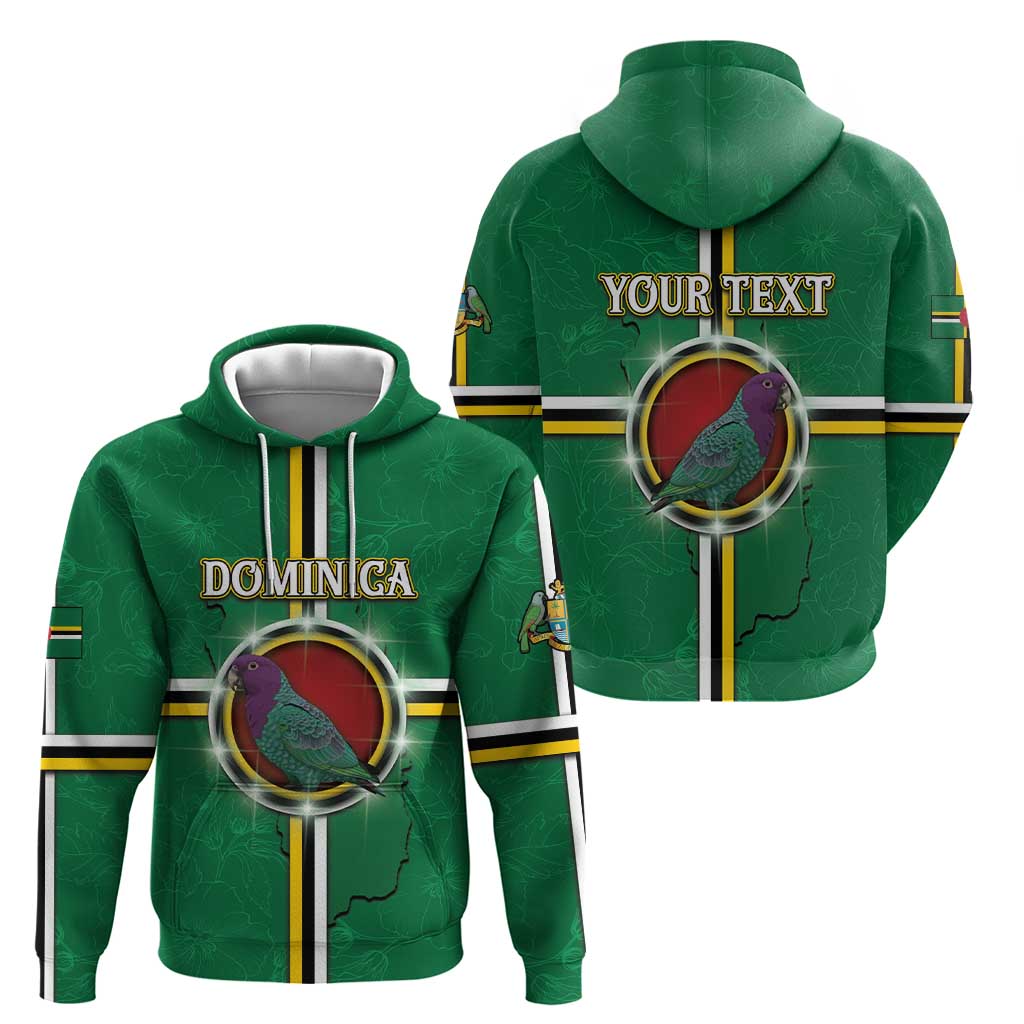 Personalized Dominica Hoodie Sisserou Parrot With Hibiscus Patterns DT05