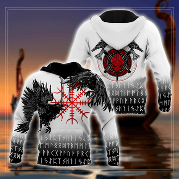 Viking Clothing Raven Tattoo Viking Hoodie RLT12