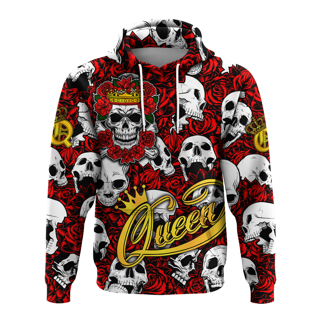 Skull Rose Queen - Death Cannot Divide Us Hoodie - LT2