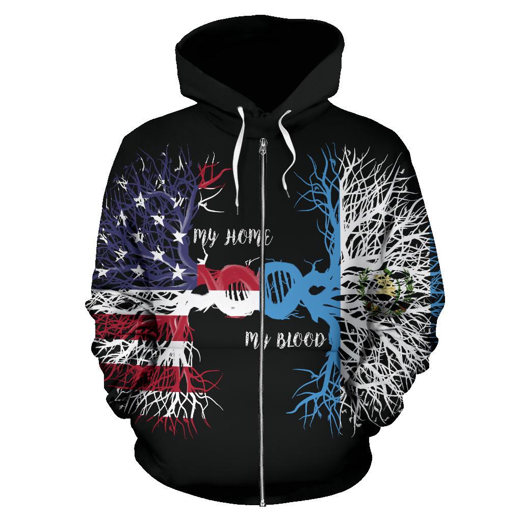 American Grown Guatemala Root DNA Zip Hoodie