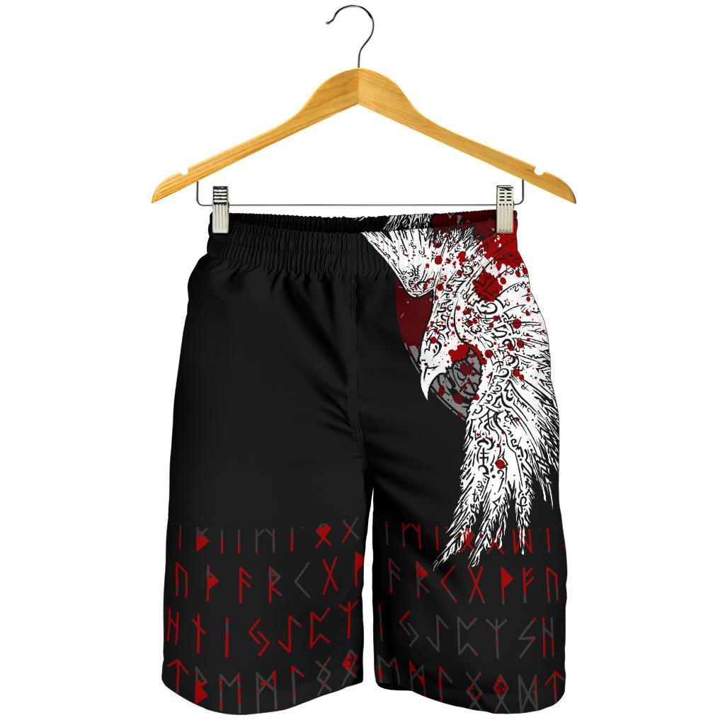Viking Men's Shorts - Mystical Raven Tattoo Blood RLT12