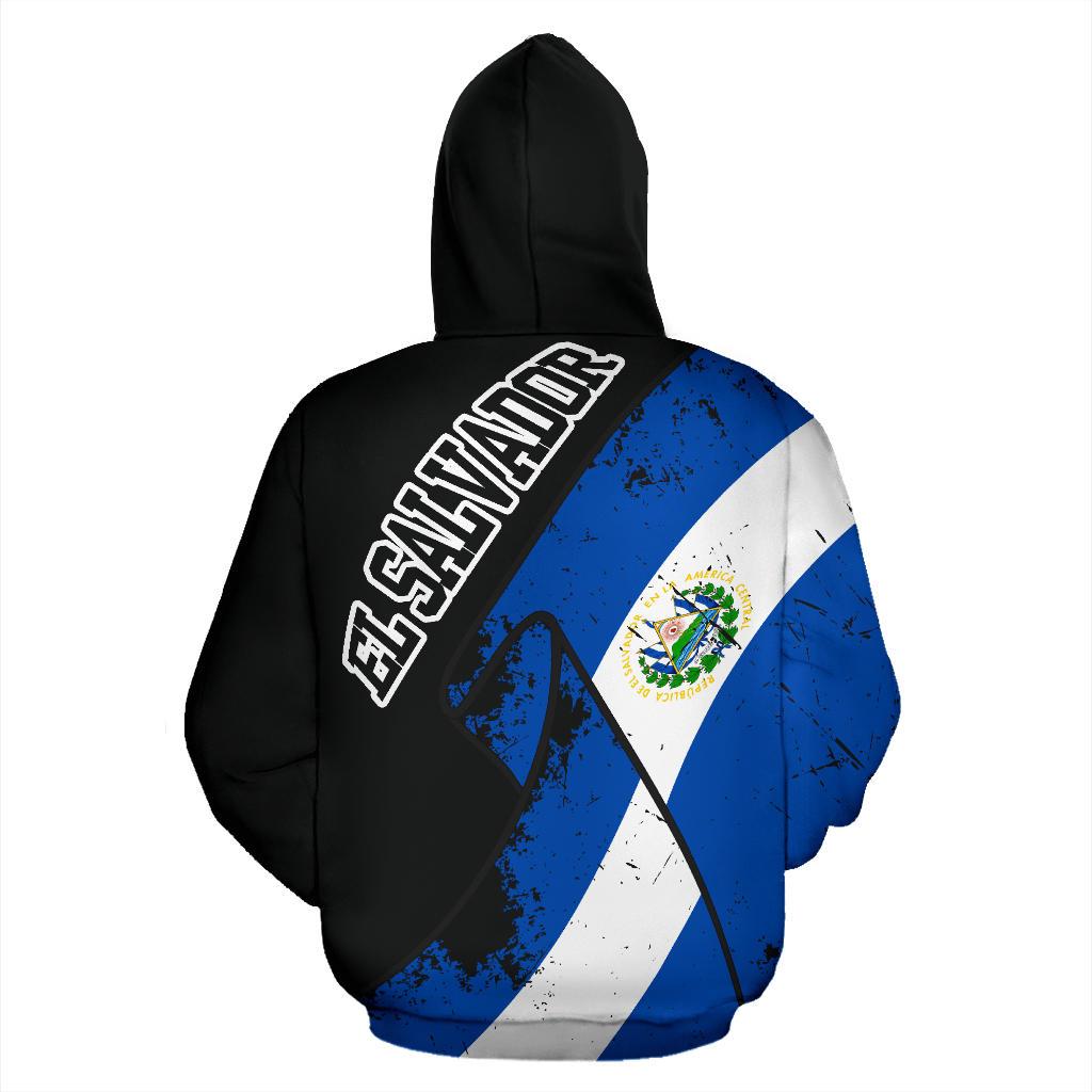 El Salvador Special Grunge Flag Pullover Hoodie