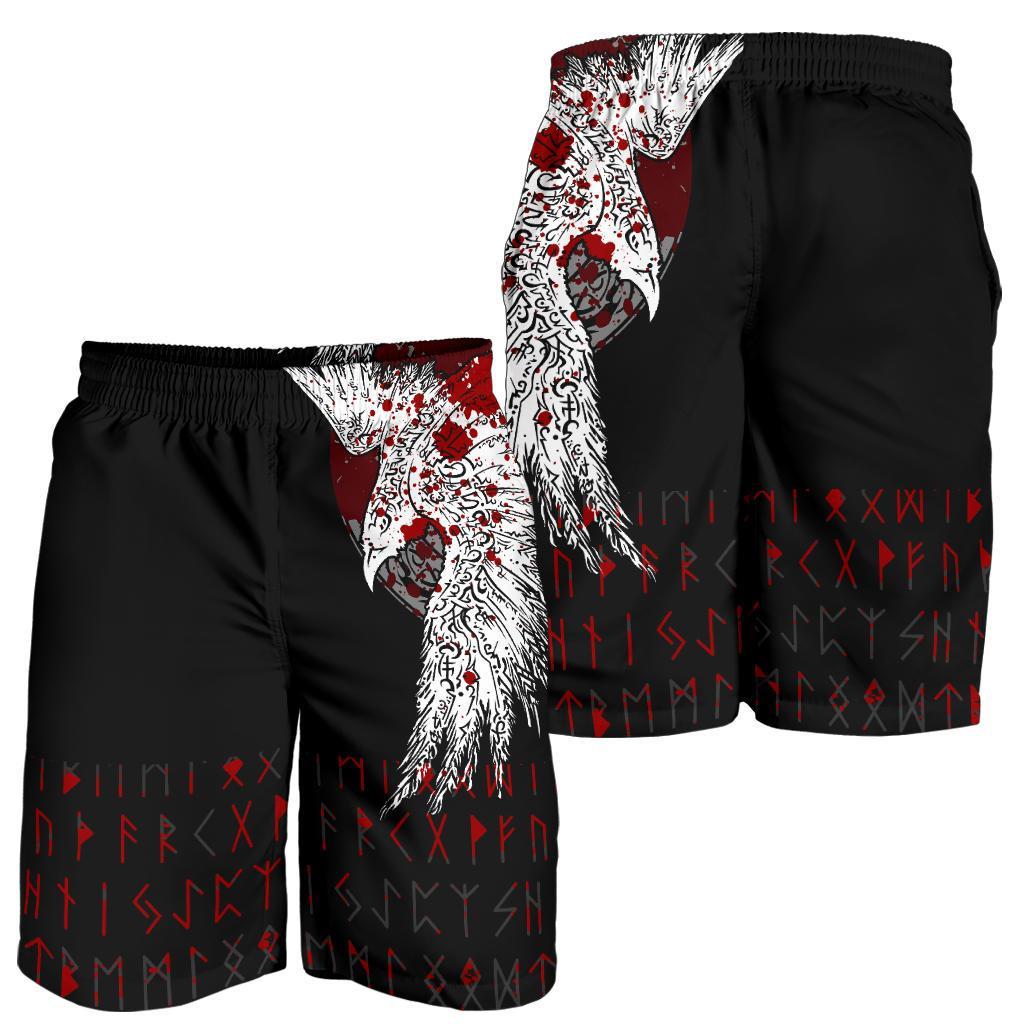 Viking Men's Shorts - Mystical Raven Tattoo Blood RLT12