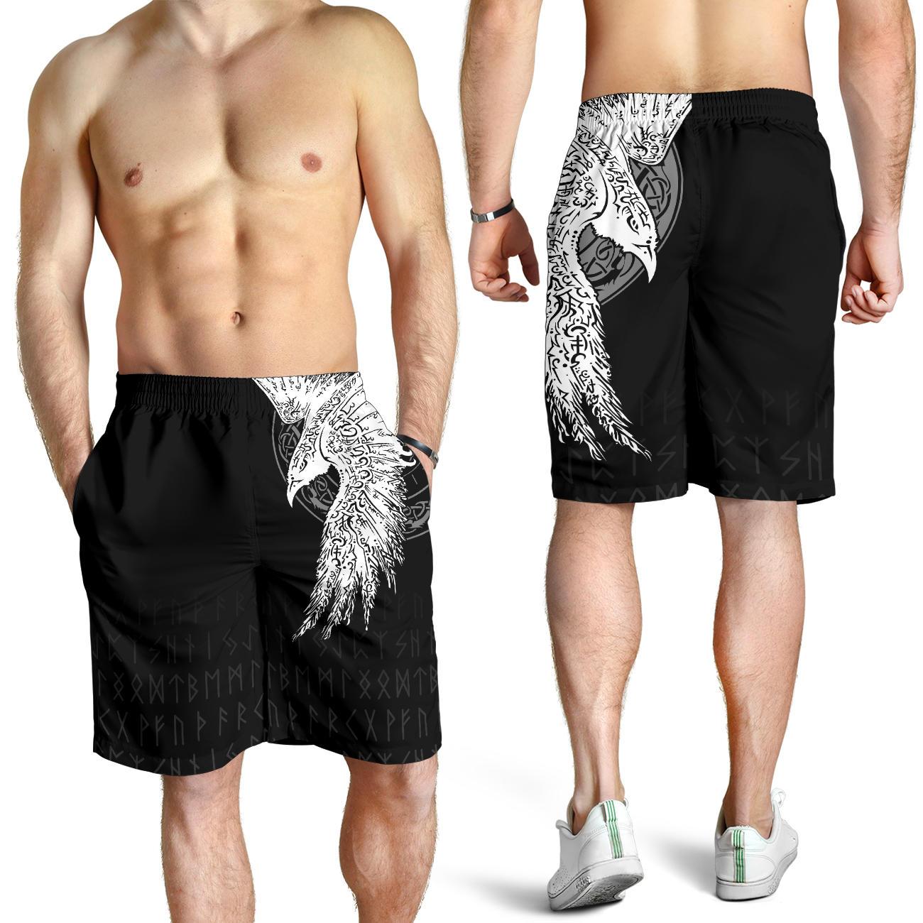 Viking Men's Shorts Mystical Raven Tattoo Special RLT12