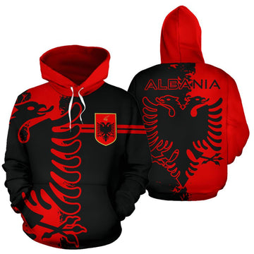 Albania Flag Hoodie Mystic Style