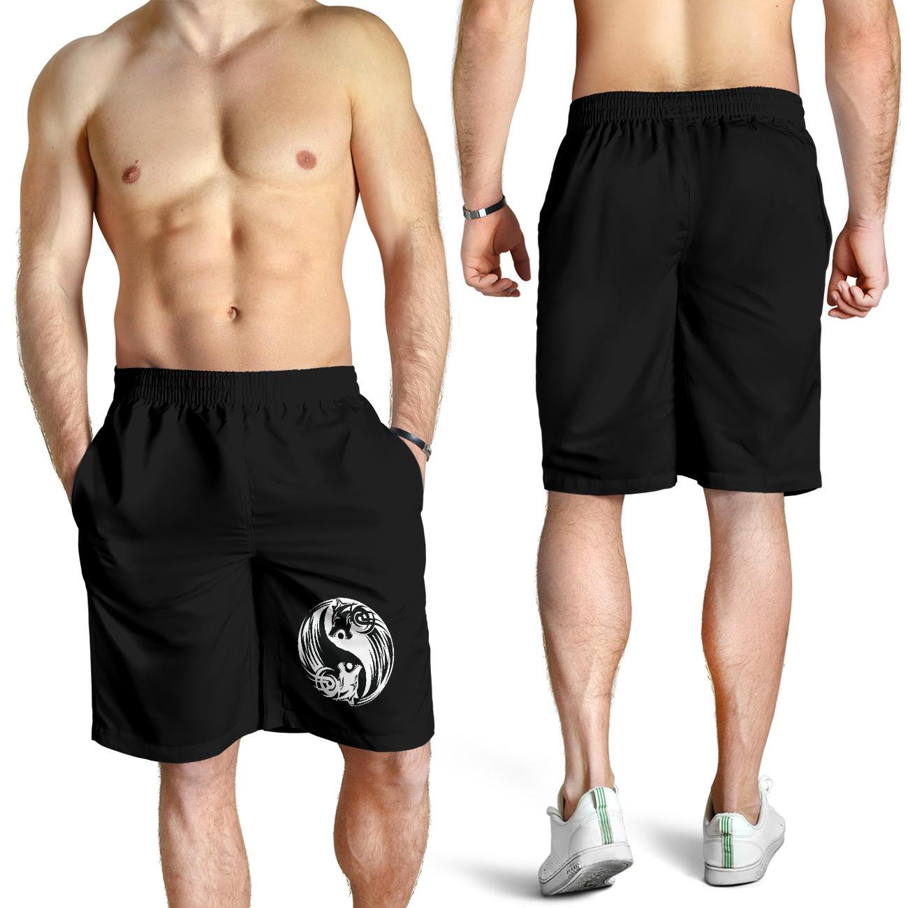 Viking Bomber Men's Shorts Ying Yang Wolf RLT12