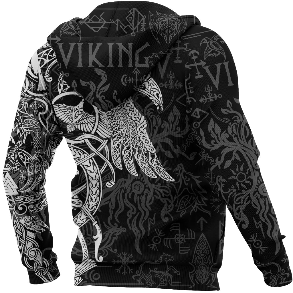 Viking Hoodie Special Raven Tattoo RLT12