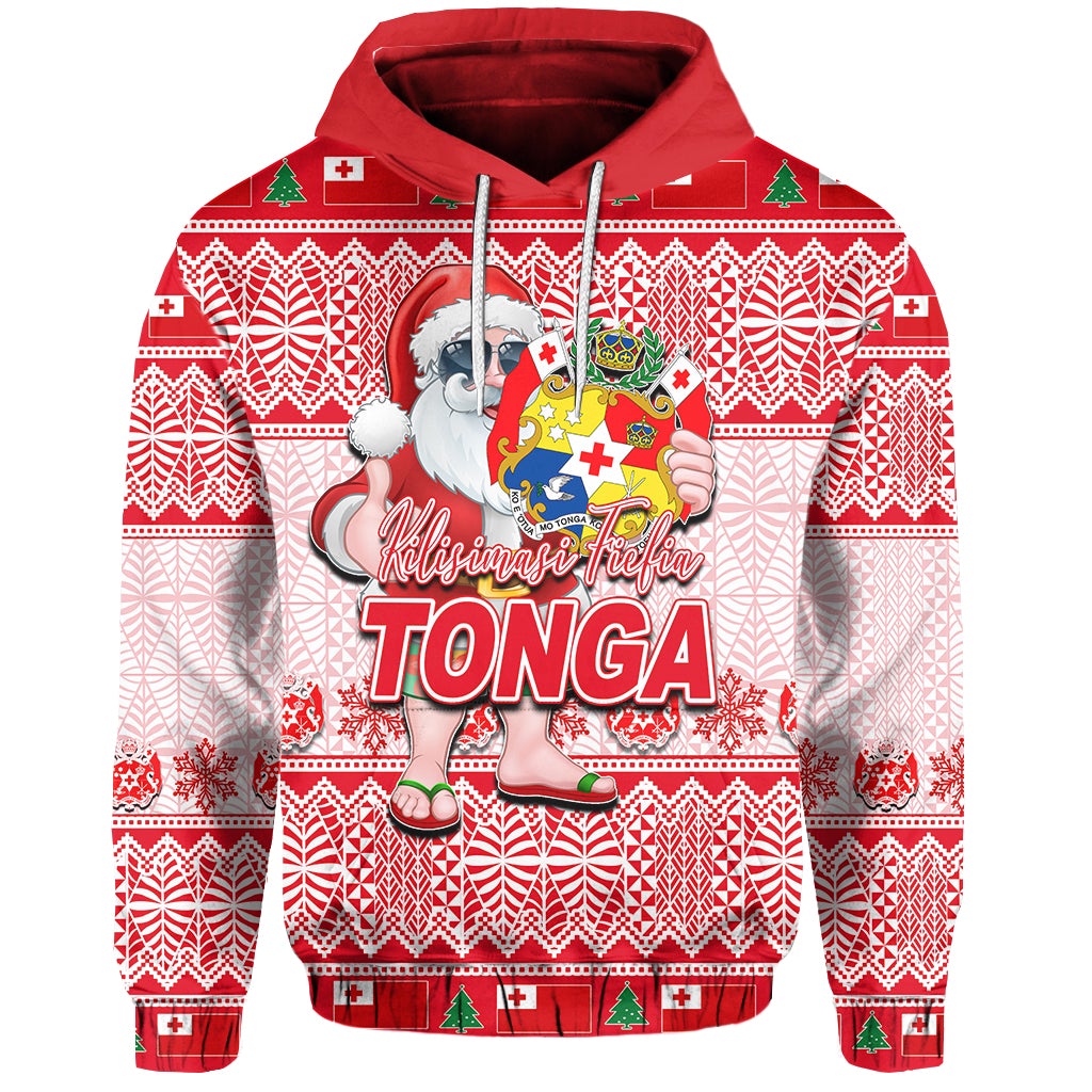 Tonga Christmas Hoodie Cool Santa Claus LT6