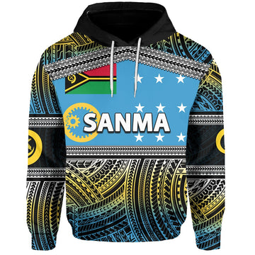 Sanma Day Hoodie Of Vanuatu Polynesian Patterns LT6