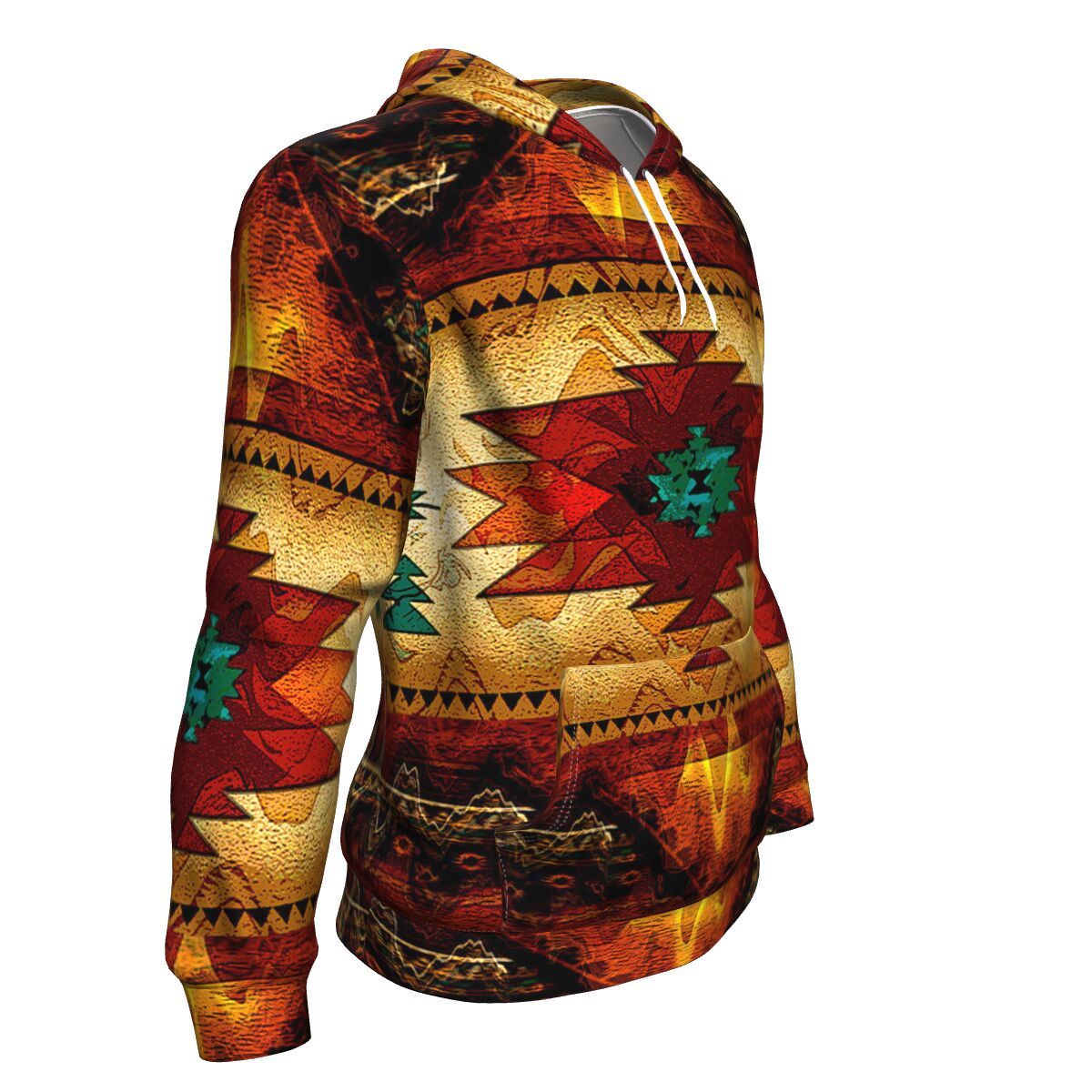 Southwest Brown Symbol Native American Pullover Hoodie LT10