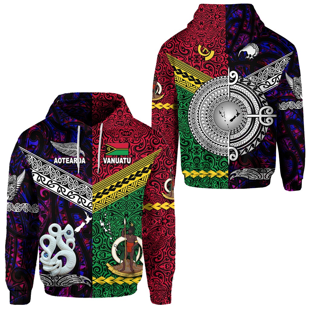 Vanuatu New Zealand Hoodie Together Purple LT8