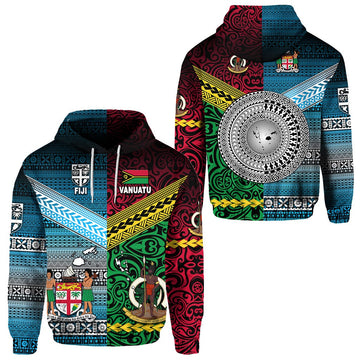 Vanuatu Fiji Hoodie Together Blue LT8