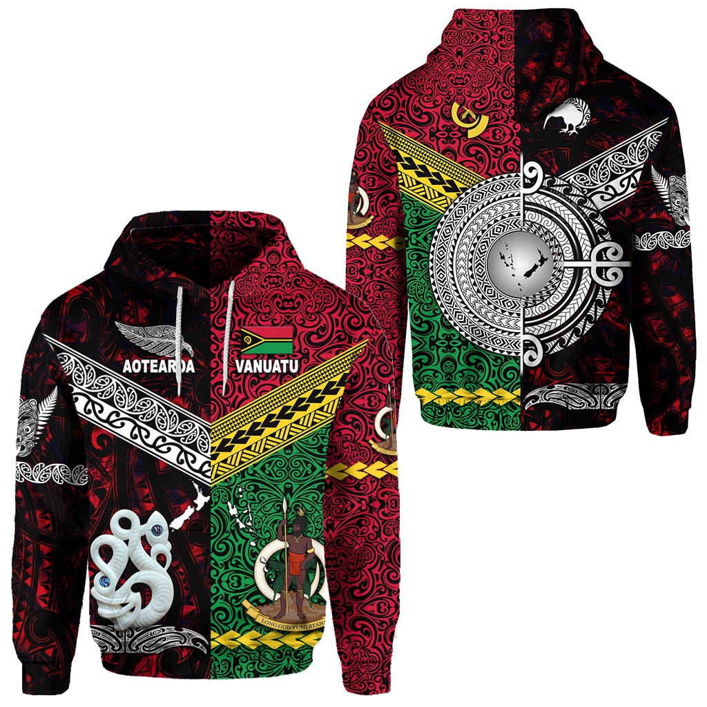 Vanuatu New Zealand Hoodie Together Red LT8