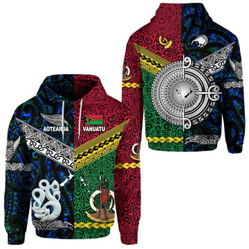 Vanuatu New Zealand Hoodie Together Blue LT8