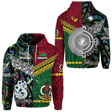 Vanuatu New Zealand Hoodie Together Paua Shell LT8
