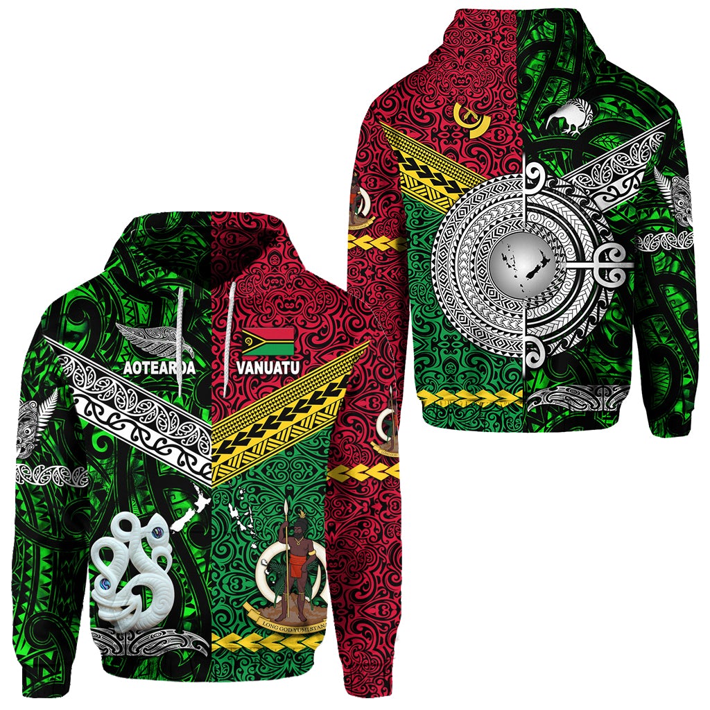 Vanuatu New Zealand Hoodie Together Green LT8