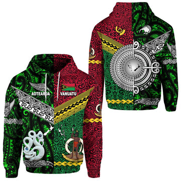 Vanuatu New Zealand Hoodie Together Green LT8