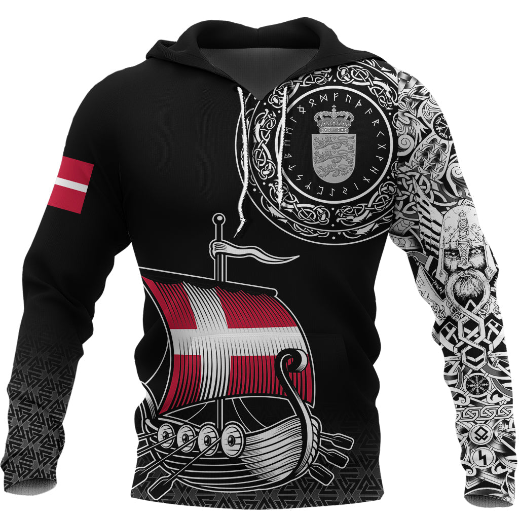 Viking Hoodie Danish Drakkar RLT12