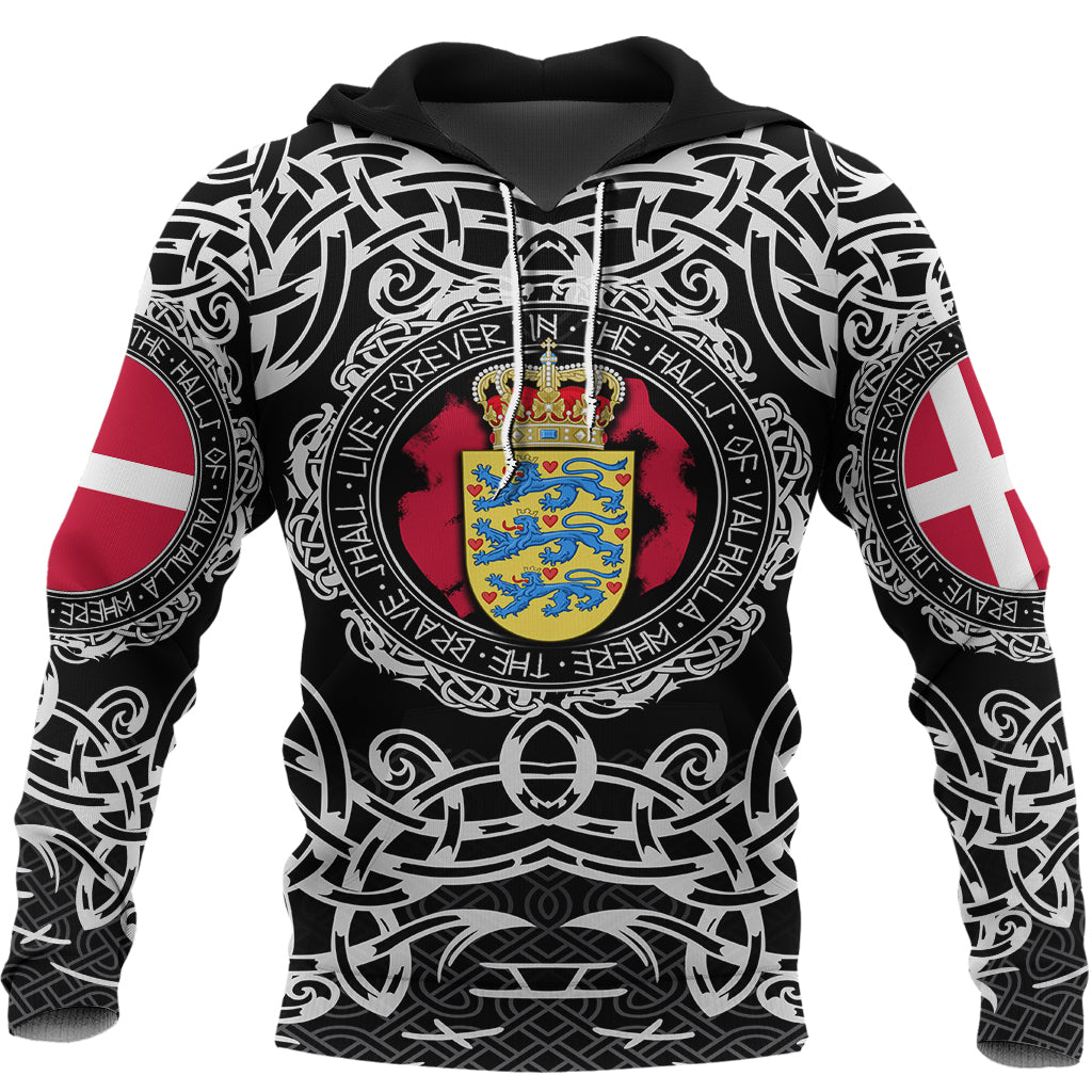 Viking Hoodie Denmark Viking Pattern RLT12