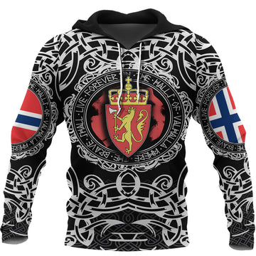 Viking Hoodie Norway Viking Pattern RLT12