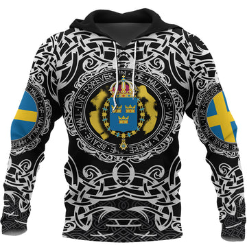 Viking Hoodie Sweden Viking Pattern RLT12
