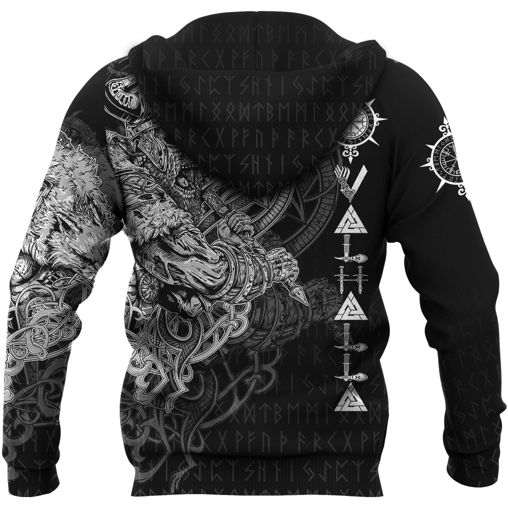 Viking Viking Warrior Valhalla Hoodie Style Vegvisir RLT12