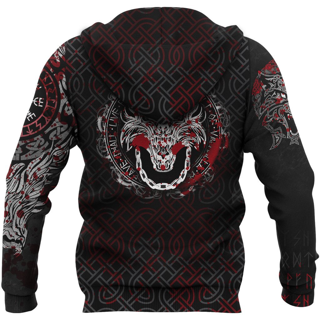Viking Hoodie Fenrir Viking Blood 3D RLT12