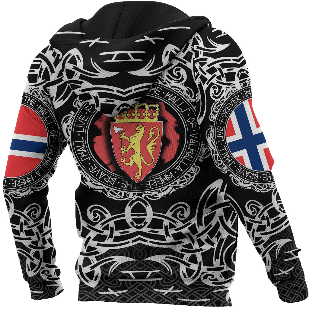 Viking Hoodie Norway Viking Pattern RLT12