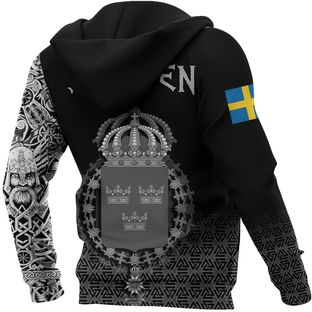 Viking Hoodie Sweden Coat Of Arms RLT12
