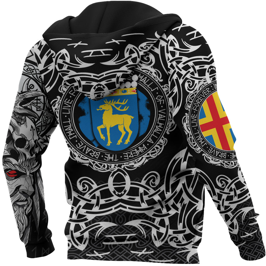 Viking Hoodie Aland Islands Viking Pattern RLT12