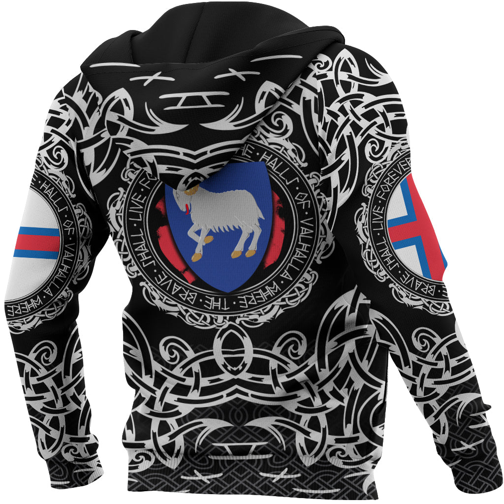 Viking Hoodie Faroe Islands Viking Pattern RLT12