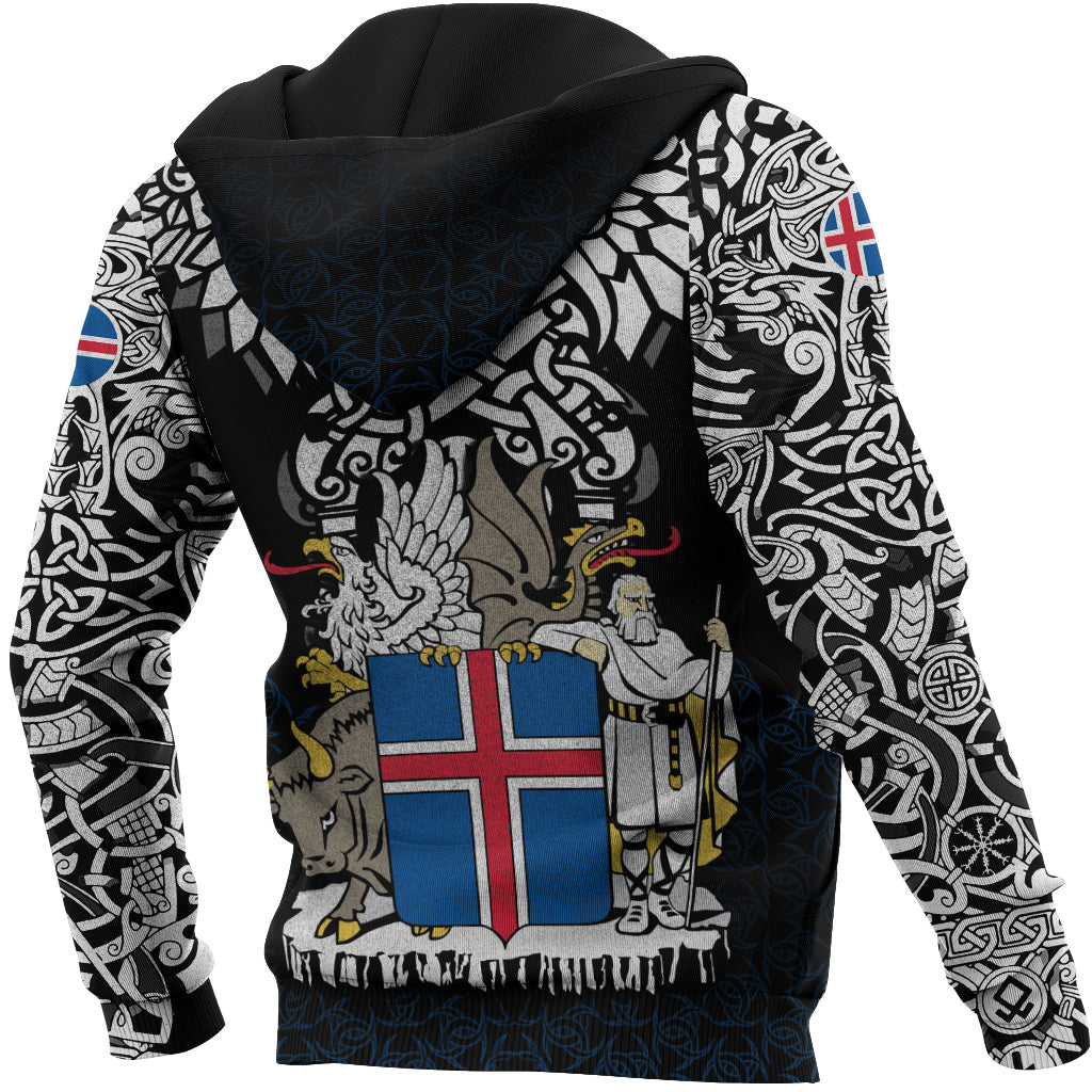 Viking Hoodie Iceland Viking Symbol RLT12