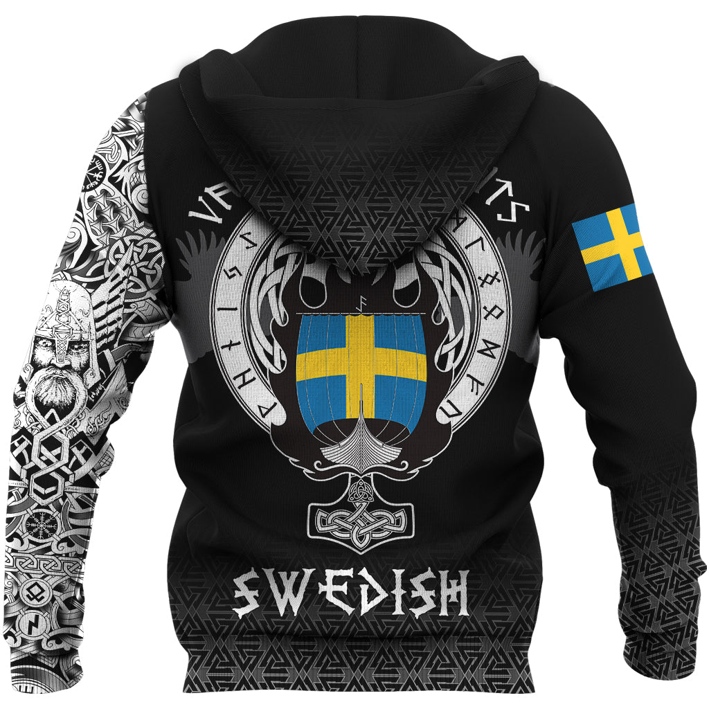 Viking Hoodie Swedish Drakkar RLT12