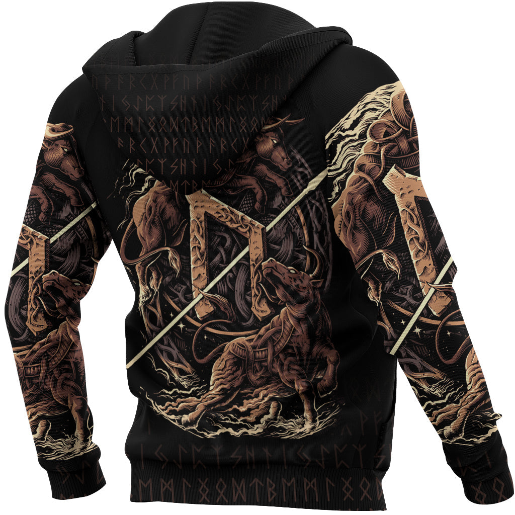 Viking Hoodie Uruz Rune RLT12