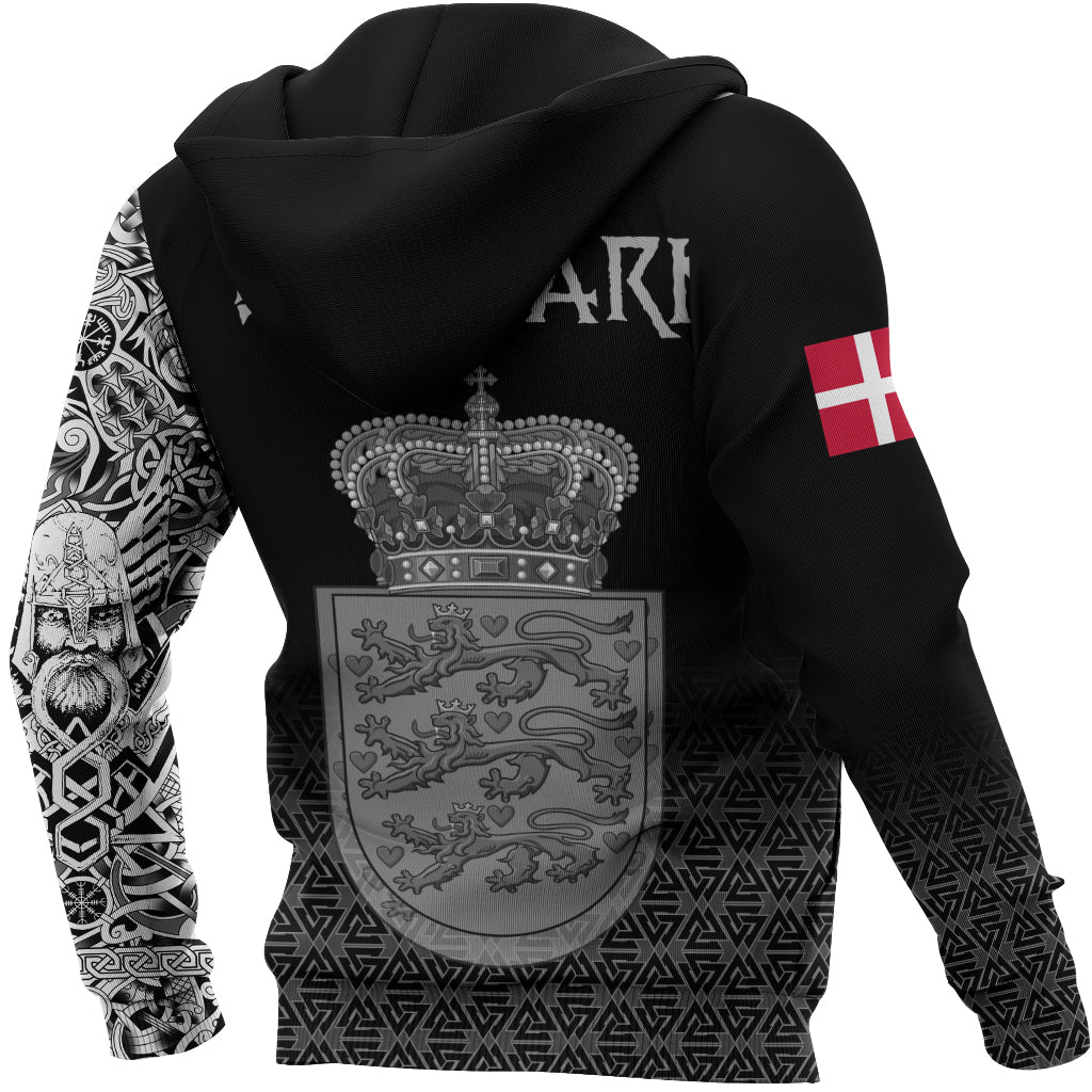 Viking Hoodie Denmark Coat Of Arms RLT12