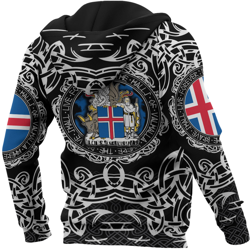 Viking Hoodie Iceland Viking Pattern RLT12