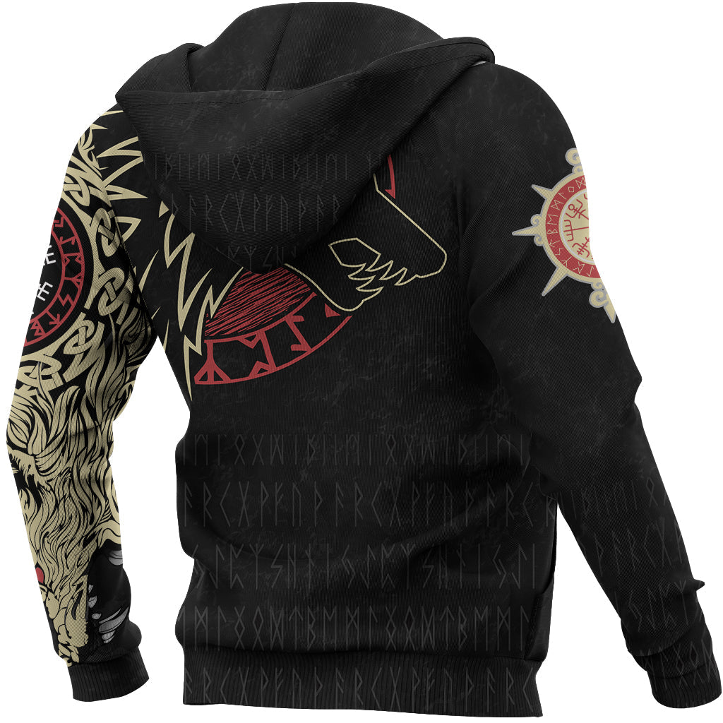 Viking Hoodie Norse Wolf RLT12