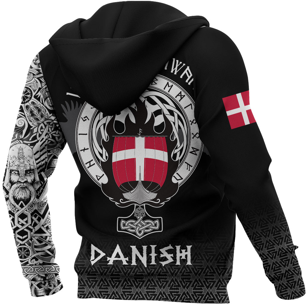 Viking Hoodie Danish Drakkar RLT12