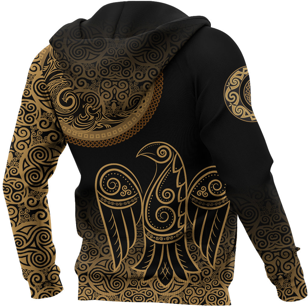Viking Hoodie Triskele Raven Celtic RLT12