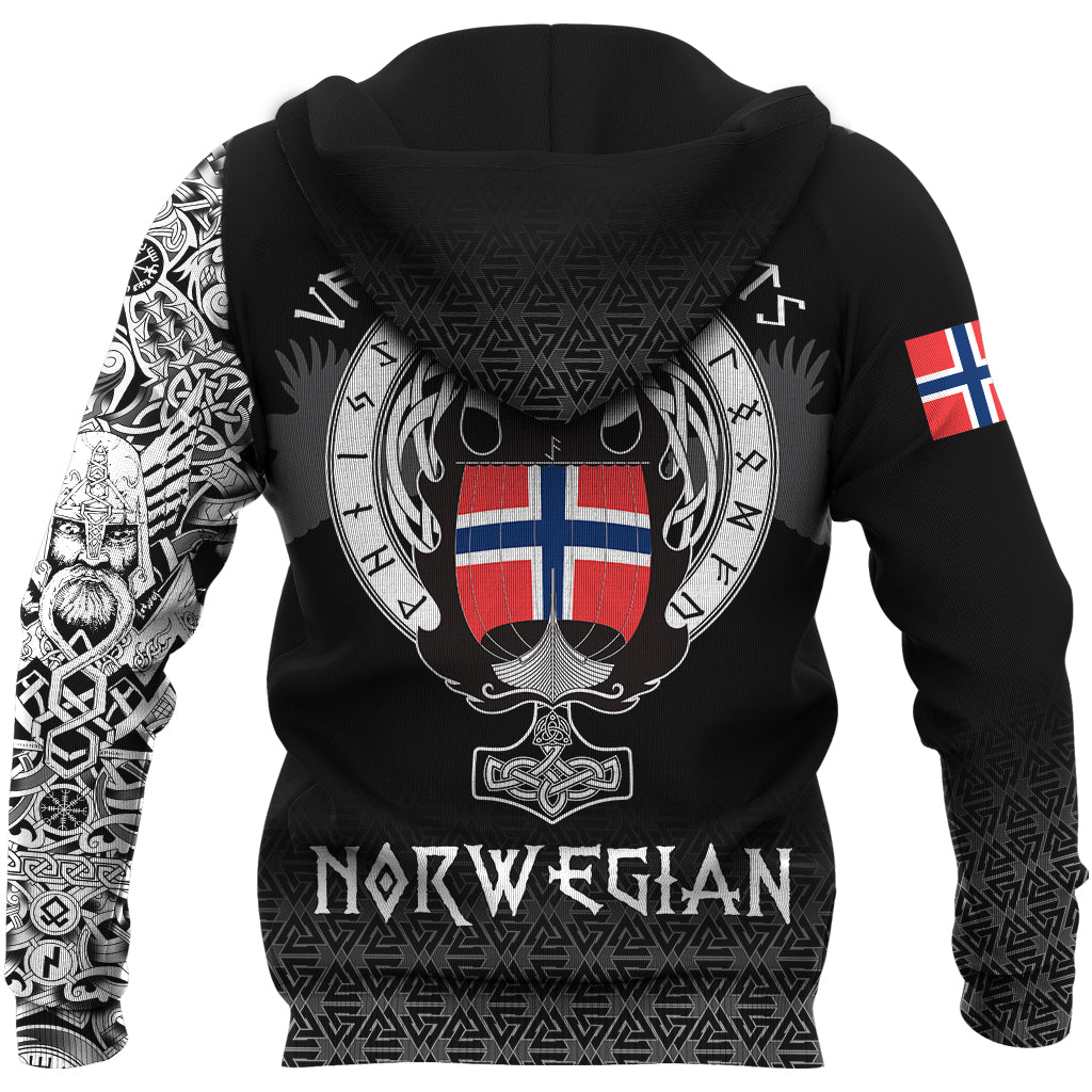 Viking Hoodie Norwegian Drakkar RLT12