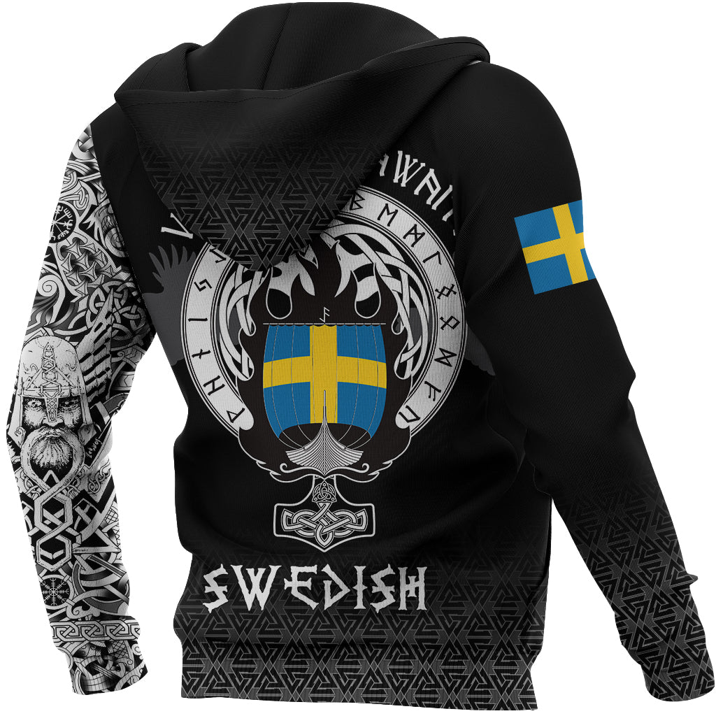 Viking Hoodie Swedish Drakkar RLT12