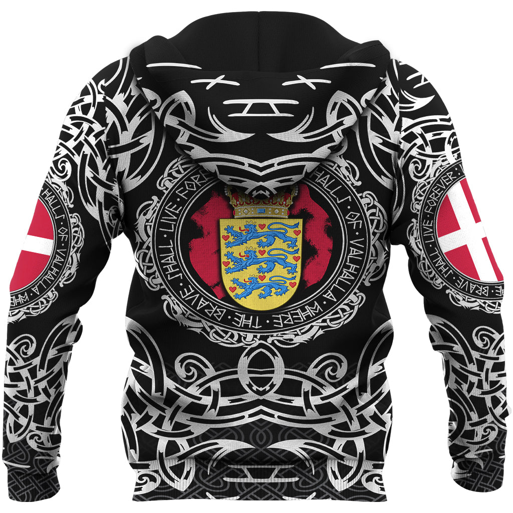 Viking Hoodie Denmark Viking Pattern RLT12