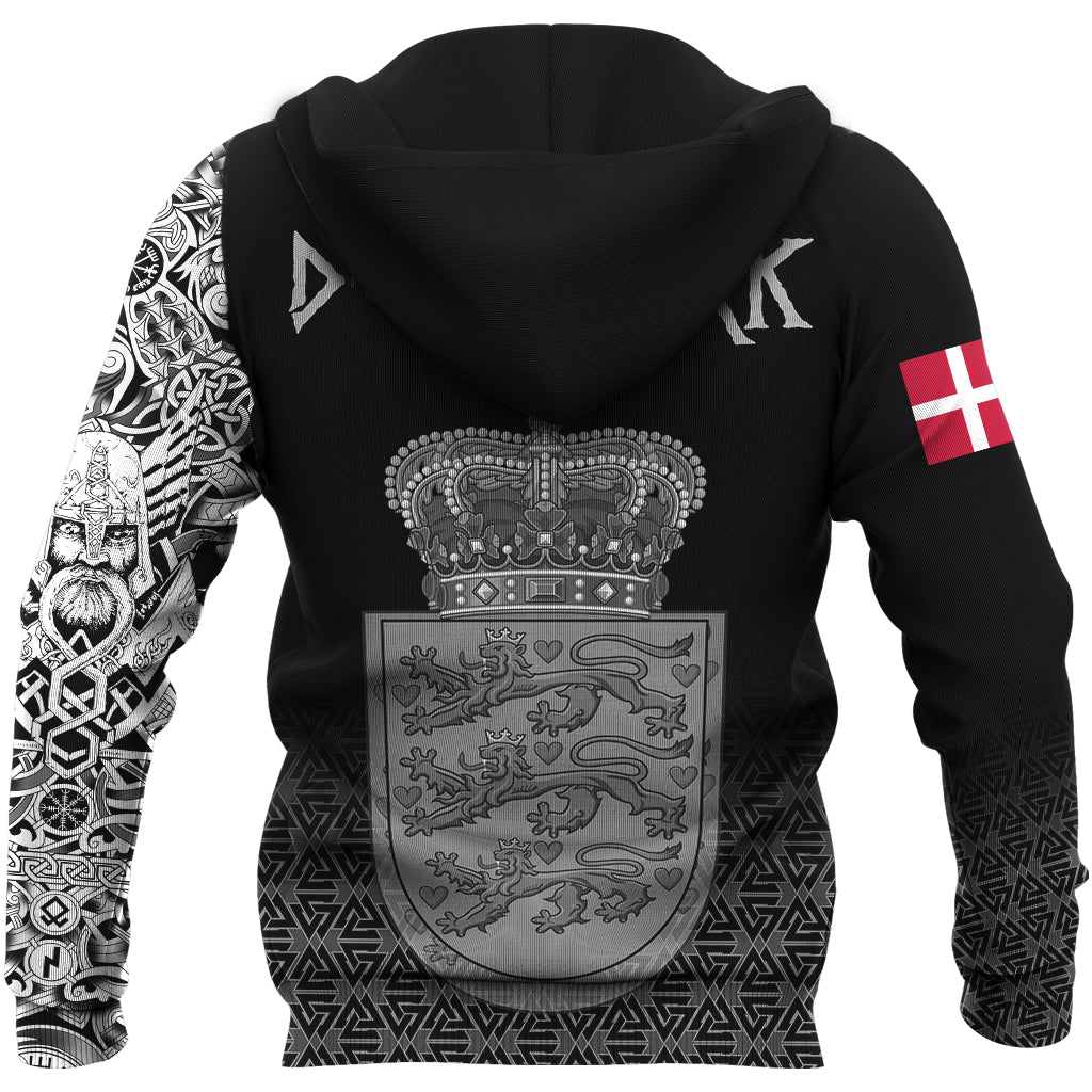 Viking Hoodie Denmark Coat Of Arms RLT12