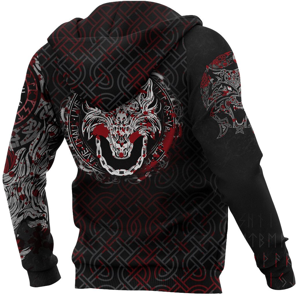 Viking Hoodie Fenrir Viking Blood 3D RLT12