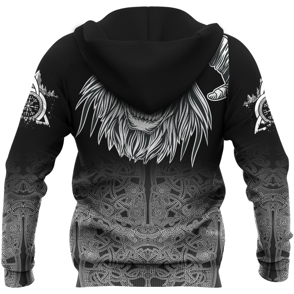 Skull Viking Hoodie Ornate Pattern RLT12