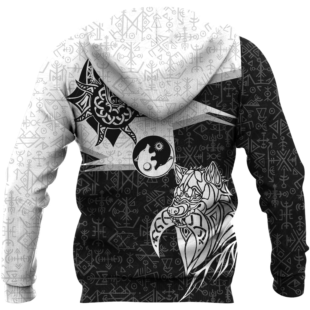 Viking Hoodie Skoll and Hati New Style RLT12